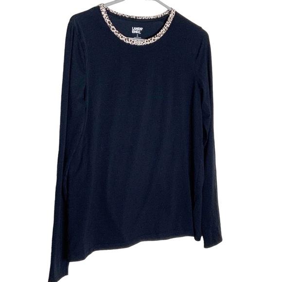 LANDS End black  long sleeve top.  Size S - Picture 3 of 6